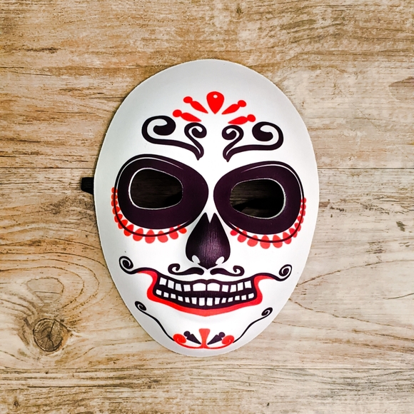 Family Set of 3 Sugar Skull Day of the Dead Masks - Picture 2 of 6